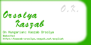 orsolya kaszab business card